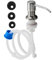 WANGCL Dispensador de jabón para Fregadero de Cocina, dispensador de loción de Acero Inoxidable con Manguera de Silicona de 120 cm y 3 Tapas de Botella para el hogar, Cocina, baño, Plateado