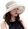 Mesh Sonnenhüte für Damen UV-Schutz Breitkrempe Eimer Sommer Strand Sonnenschutz Fischer Hut mit Kinnriemen, beige, One size
