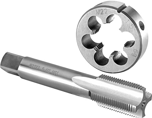 Burkit M22 X 1,5 Maschio e Die Set mano destra, M22 x 1,5 Filettatura Macchina Maschio e Fustella Rotonda