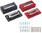 Messing 100 Ampere Sammelschiene 12V -48V DC Geländewagen Masseverteiler Boot Sammelschienenkasten Camper KFZ Heavy Duty Bus Bar M6 M4 mit Schrumpfverbinder (Rot+Schwarz)