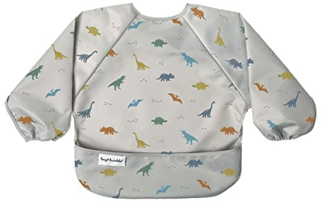 Mess Proof Baby Bib, Cute Full Sleeve Bib Outfit, Waterproof Bibs for Toddlers, Machine Washable, Tug Proof Closure, Baby Smock for Eating, Long Sleeve (Boho Rainbow, Klein Klein 6-24 Monate)