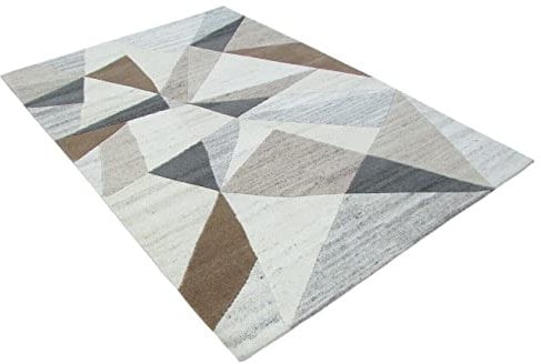 Nepal Teppich Handgeknüpft Grau 100% Wolle Orientteppich Compatible with Braun 161X231 cm N-149