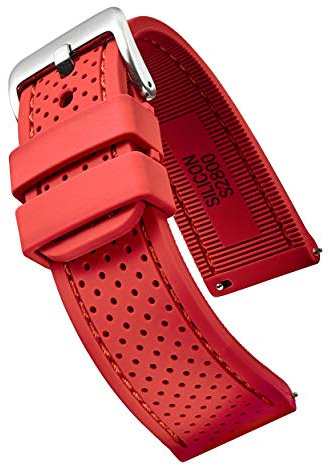 ALPINE Bracelet de montre sportif réglable en silicone souple de qualité supérieure – Bracelet de rechange en caoutchouc pour homme et femme – Bracelet de montre étanche à dégagement rapide –