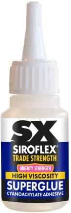 SX Mighty Strength High Viscosity Superglue 50gm – Ethyl Cyanoacrylate Adhesive for Bonding Rubbers & Plastics (PVCu) – Fast-Setting, Solvent-Free, Economical One-Component Adhesive