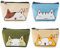 WeddHuis 4 Stück Kinder Mini Geldbörse, Klein und im Kurzformat Brieftasche Portemonnaie Damen Klein, Leinwand Münzbeutel Portemonnaie Täschchen mit Reißverschluss, Geldbeutel Coin Purse Wallet