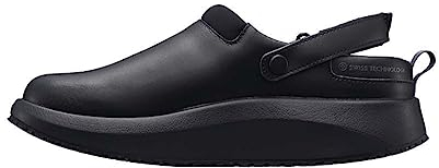 JOYA Ace SR W Black, Clogs für Damen aus Leder, schwarz, 39
