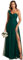 Ever-Pretty Abito Dmigella Donna Linea ad A Abiti Lunghi Donna da Cerimonia Verde Scuro 36