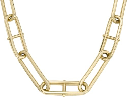 Fossil Damen-Siegelring Heritage D-Link Glitz Edelstahl goldfarben, JF045867108