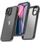 BESINPO Mat Coque pour iPhone 13 avec Verre Trempé, Antichoc Militaire Protection Translucide Housse Anti-Rayures pour iPhone 13 6.1 Pouces - Noir