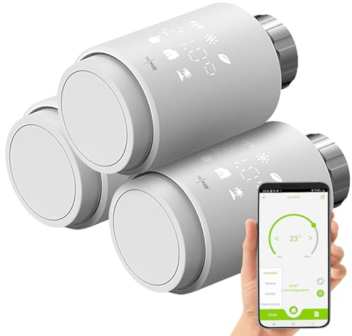 revolt Heizungsthermostat WLAN: 3er-Set programmierbare WLAN-Heizkörperthermostate, App, Sprachbefehl (Heizkörper-Thermostat Smarthome, Digital-Thermostat Heizkörper, Zeitschaltuhr)