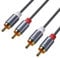 SOOMFON Phono to Phono RCA Cables 5M 2RCA Male to 2RCA Male Stereo Audio Cable Red and White Leads HiFi Sound 24K Gold Plated Connector Copper Core Compatible with Amplifier DVD Player Speaker