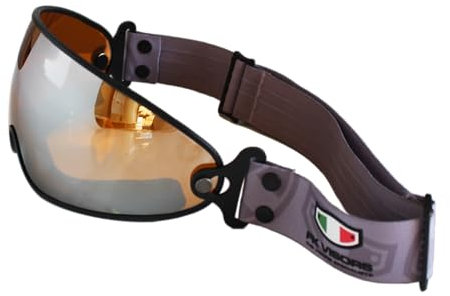 Visiera universale multifunzione per casco JET arancione, specchiata silver