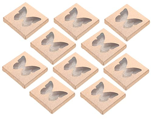 DOITOOL 90 Stk hohle Wimpernbox Hohlbehälter für gefälschte Wimpern Wimpernboxen mit Schmetterlingsmuster Wimpern küssen falsche wimpern tragbar Verpackung Veranstalter Wimpern Box