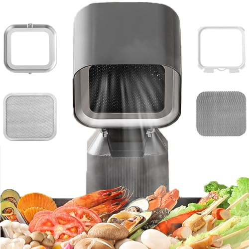 Campana extractora de escritorio inalámbrica, campana extractora de escritorio, ventilador de escape de 2 velocidades de 3000 mAh, campana extractora portátil ajustable de 125 °, con 2 filtros de