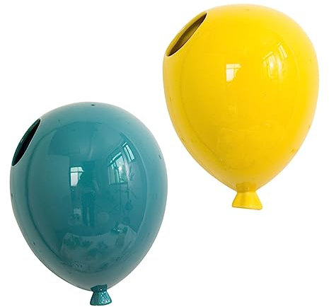 MAGICLULU 2St Ballonblumentopf aus Keramik Shop-Wanddekoration Wandkunstskulptur Golddekor Zimmerpflanzentöpfe Wand Dekoration Hintergrund-Anhänger Haushalt schmücken Regal