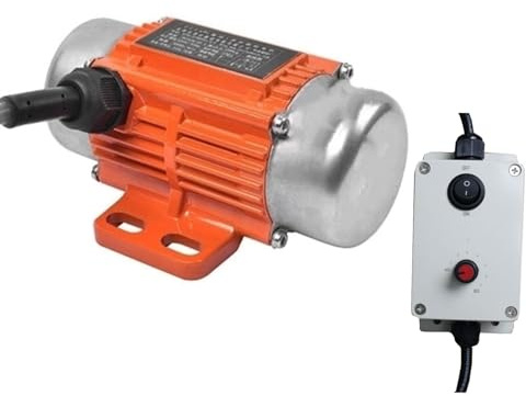 ATO 100W Concrete Vibration Motor with Speed Controller, Adjustable Exciting Force DC Electric Vibration Motor Low Noise Concrete Vibrating Motor 3600rpm 1 Phase 110V