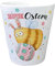 Pummel Biene Blumentopf mit Spruch Frohe Ostern Frühlings-Ostergeschenk Hummel auf Blumenwiese Osterhase