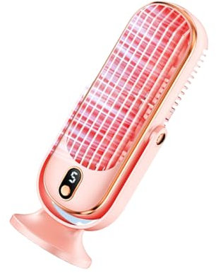 IEEDFJKK Ventilador portátil Recargable con batería de 24 Horas de duración, Ventilador Recargable con Aire frío, Ventilador de Torre Recargable, Rosa