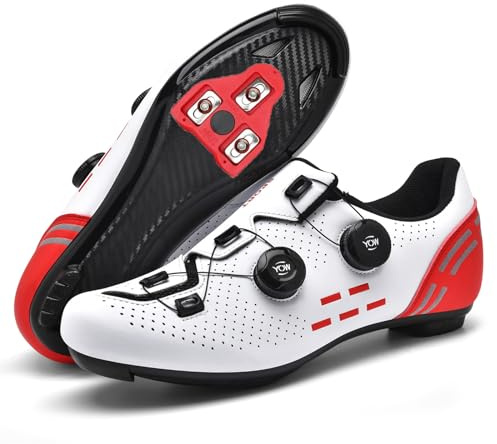 JiuQing Chaussures De Cyclisme Hommes Compatibles avec Les Crampons Peloton SPD Delta Chaussures De Vélo D'intérieur Et D'extérieur sur Route
