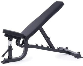 ATLETICA B2 Hantelbank verstellbar | Trainingsbank mit Incline, Decline und Negativ Funktion | Hohes Eigengewicht der Hantelbank für ein stabiles Training Material Leather