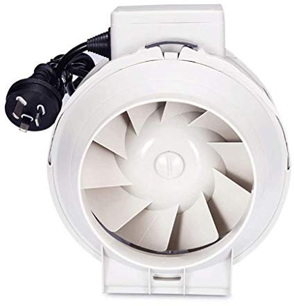 CTCOIJRN Ducted Ventilating Fan,Round Duct Fan Booster 5 Inch, Exhaust Blower Vent Air Extractor Ventilation System Low Noise Quiet