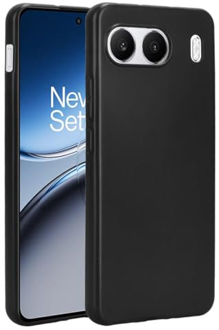 Afikyutu Cover per OnePlus Nord 4, Custodia Matte Sottile in TPU Morbido, Cover Protezione Anti-Caduta, Nero Sottile Leggero Protettiva Custodia