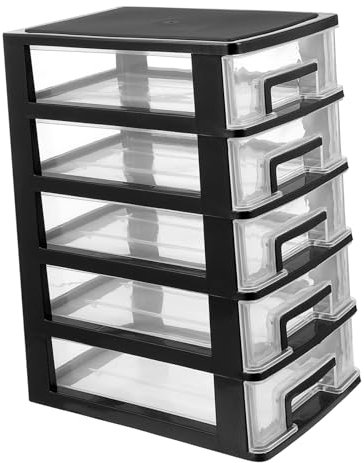 HOMOCONO Organizer Kunststoff Transparenter Aufbewahrungsbox Schönheits Schmuckaufbewahrung Tischorganizer Für Büro Schule Und Zuhause Platzsparend Und Vielseitig