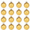 Truevaste 16 Glas-Weihnachtskugeln, Goldene Christbaumkugeln ∅ 6 cm, mit Spezieller Federmalverfahren, Weihnachtsdeko für Festtage und Partys