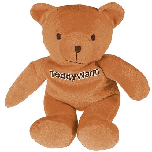 Microwave Snuggle Bear - Soft Plush Cotton Finish & Buckwheat Filled Teddy Bears, Microwavable for Warm Heated Effect or Freezable for Cold Compress – 20 x 25.5 x 12cm, Beige