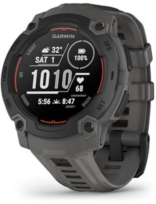 Garmin Instinct E, Smartwatch, 45mm, Display MIP, GPS, Cardio, SpO2, +70 app per lo sport, Training Readiness, Activity Tracker 24/7, Notifiche, Connect IQ, Autonomia 16 giorni (Black & Charcoal)