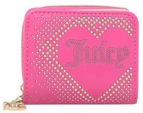 Juicy Couture Kleine Geldbörse mit umlaufendem Reißverschluss für Damen, Lovely Day Juicy Pink