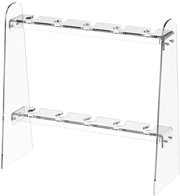 TSMORY Modern Champagne Flute Rack Versatile Acrylic Glassware Organizers Portable Champagne Stand For Dining Room