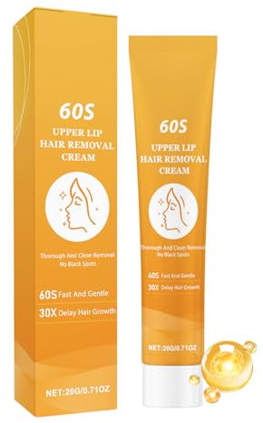 Gesichtshaarentfernungscreme, Oberlippenhaarentfernung für Frauen, Sanft Effektiv Enthaarungscreme für Gesicht Körper, Schmerzfreie & Wirksame Haarentfernung, Körperhaarentfernungscreme für Oberlippe
