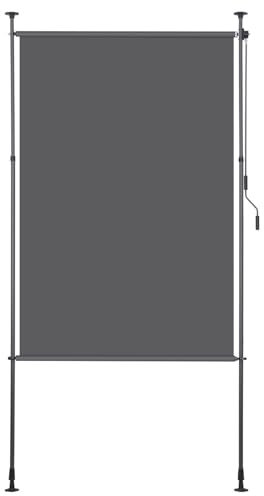 Jaxguom Tenda da sole a morsetto, tenda da sole verticale per esterni, 200 x 270 cm, estensibile, verticale, con manovella, senza fori, protezione da vento e sguardi indiscreti, per giardino e