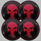 4 STK Auto Emblem Nabendeckel Punisher Aufkleber Totenkopf Sticker Nabenkappe Skull 56mm Emblem