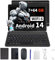 Veidoo Tableta Android portátil 2 en 1 con teclado, mouse y lápiz capacitivo, tableta IPS HD de 10.1 pulgadas con 7 GB de RAM (3 GB + 4 GB) 64 GB ROM ampliable a 512 GB, procesador Octa-Core, WiFi 6