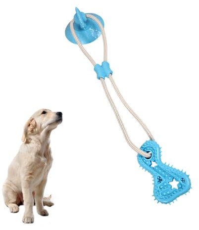 BDKMMS Dog Tug Suction Toy, Interactive Suction Cup Dogs Teething Toy with Reinforced Nylon Rope for Large Breeds