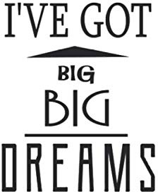 I've Got Big Big Dreams: Dreamer Dreams - Notebook - 6x9 inch - Checked - 120 pages