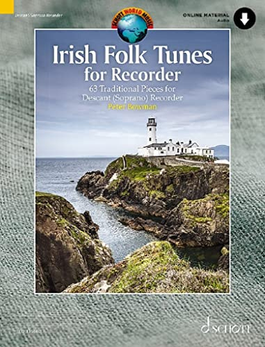 IRISH FOLK TUNES FOR DESCANT RECORDER: Descant Recorder Book with Online Audio