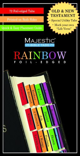 Majestic Rainbow Bible Tabs: Foil-edged