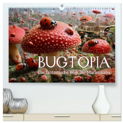 Bugtopia. Die fantastische Welt der Marienkäfer (hochwertiger Premium Wandkalender 2026 DIN A2 quer), Kunstdruck in Hochglanz: So detailreich kann nur ... der kleinen Krabbler neu. (CALVENDO Kunst)