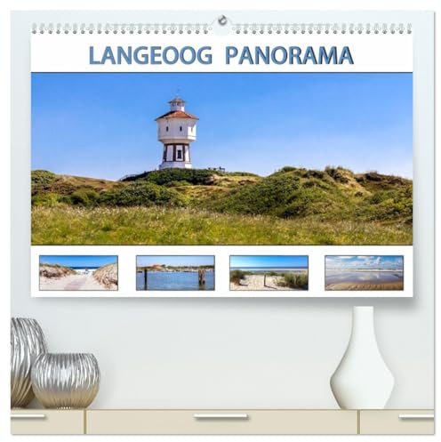 LANGEOOG PANORAMA (hochwertiger Premium Wandkalender 2026 DIN A2 quer), Kunstdruck in Hochglanz: Inselmomente - Strand, Dünen und Meer (CALVENDO Orte)