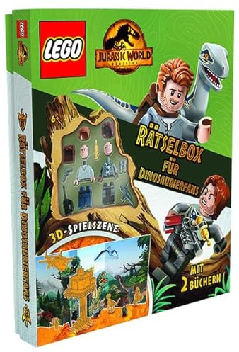LEGO® Jurassic World™ – Rätselbox für Dinosaurierfans: mit zwei Büchern, zwei LEGO-Minifiguren und einer Pop-up-Szene