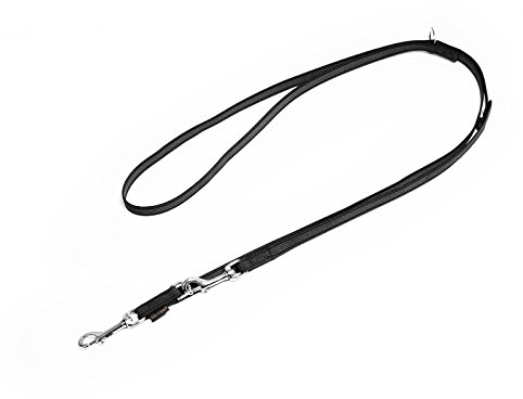Mystique® Gummierte Umhängeleine Leine 15mm Standard Karabiner schwarz 2m