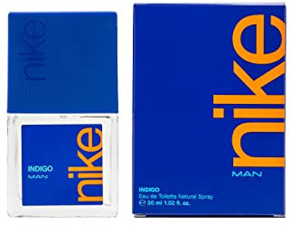 NIKE Indigo Herrenduft, 30 ml, Reise-Spray, Herrenduft, natürliches und männliches Eau de Toilette, holzig, fruchtig, jugendlich, fesselnd und langanhaltend