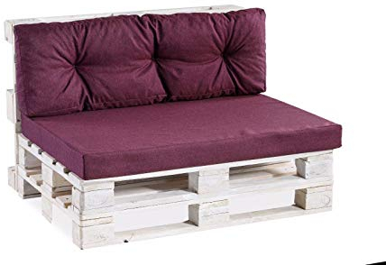 Gutekissen® Palettenkissen Palettenauflagen PPF (Eckkissen 60x40 gesteppt, Violett)