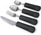 iMedic Weighted Bendable Cutlery for Disabled Hands (The Knife Does Not Bend) - Disabled Cutlery for Adults Suffering from Parkinson's and Tremors - 1 Set Black