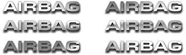 AIRBAG Set Sticker Aufkleber Beschriftung für PKW Modelle 6st. 3x0,3cm #A5293