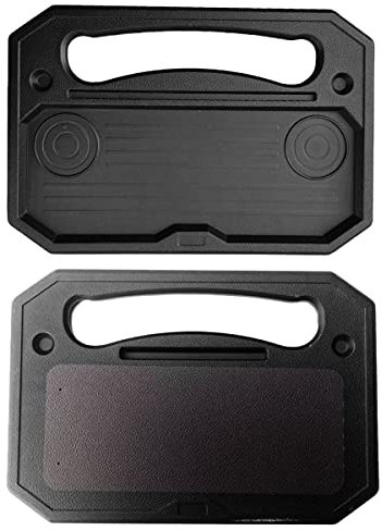 ZONETECH Auto Steering Wheel Tray - Multi-Functional Black Portable Vehicle Laptop, IPad, Notebook, Tablet, and Food Eating Desk for Drivers - Fits Most Steering Wheels