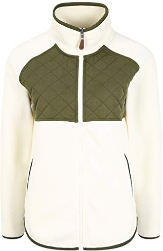OXMO Malin Damen Fleecejacke Sweatjacke Jacke, Größe:S, Farbe:Off White (114201)